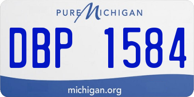 MI license plate DBP1584
