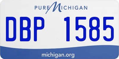 MI license plate DBP1585