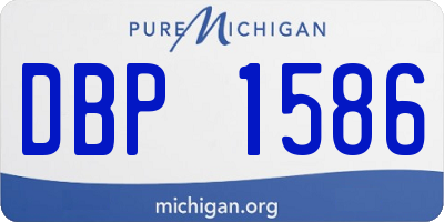 MI license plate DBP1586
