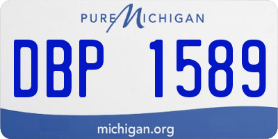 MI license plate DBP1589