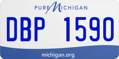 MI license plate DBP1590