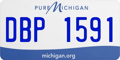 MI license plate DBP1591