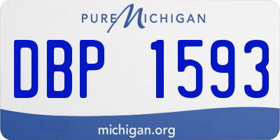 MI license plate DBP1593