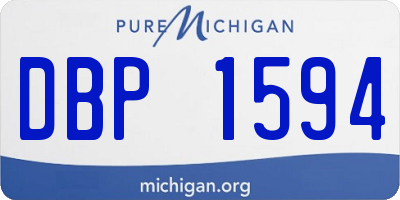 MI license plate DBP1594