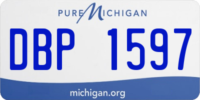 MI license plate DBP1597