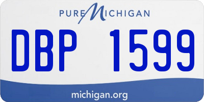 MI license plate DBP1599