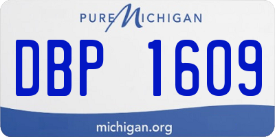 MI license plate DBP1609