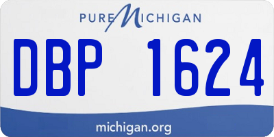 MI license plate DBP1624