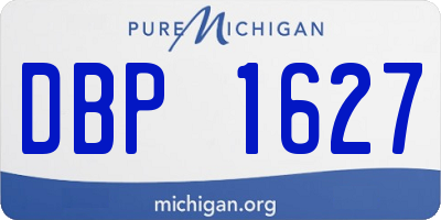 MI license plate DBP1627
