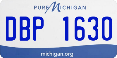 MI license plate DBP1630