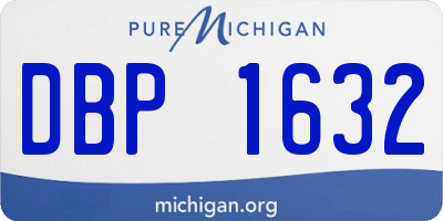MI license plate DBP1632