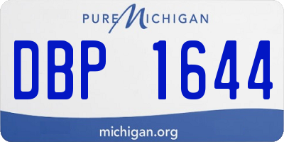 MI license plate DBP1644