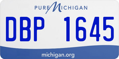 MI license plate DBP1645