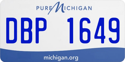 MI license plate DBP1649