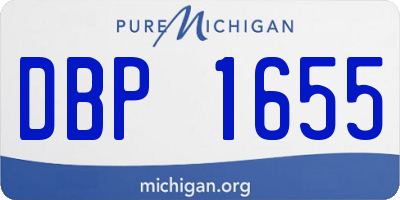 MI license plate DBP1655