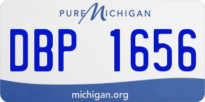MI license plate DBP1656