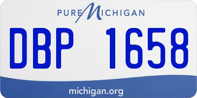 MI license plate DBP1658