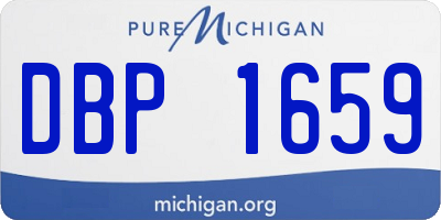 MI license plate DBP1659