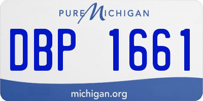 MI license plate DBP1661