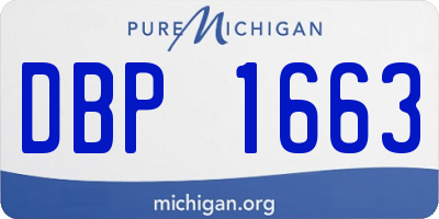 MI license plate DBP1663