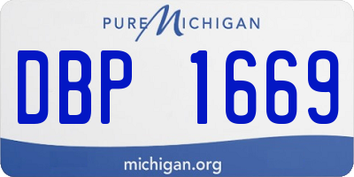 MI license plate DBP1669