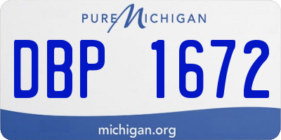 MI license plate DBP1672