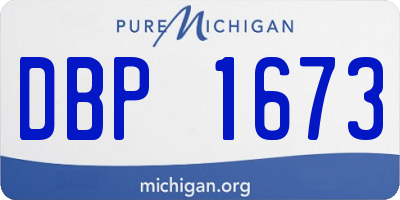 MI license plate DBP1673