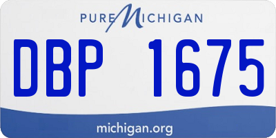 MI license plate DBP1675