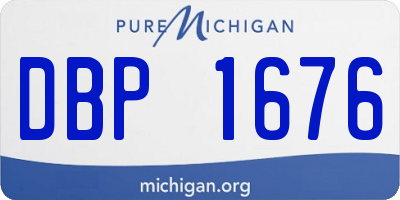 MI license plate DBP1676