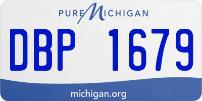 MI license plate DBP1679