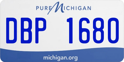 MI license plate DBP1680