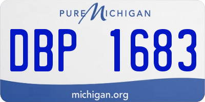MI license plate DBP1683