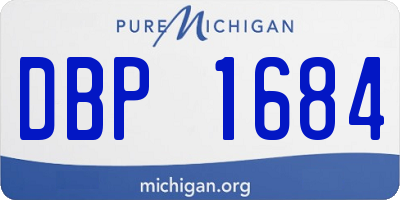 MI license plate DBP1684