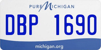 MI license plate DBP1690