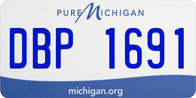 MI license plate DBP1691