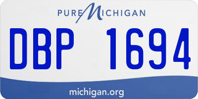 MI license plate DBP1694