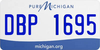 MI license plate DBP1695
