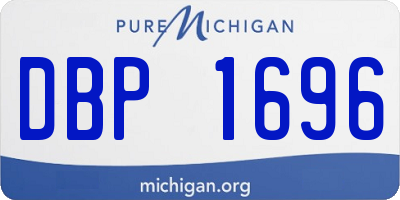 MI license plate DBP1696