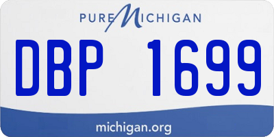 MI license plate DBP1699