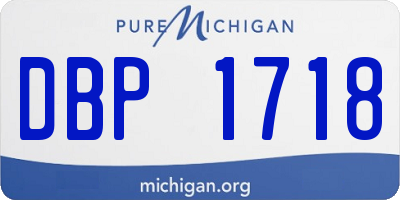 MI license plate DBP1718