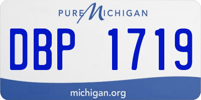 MI license plate DBP1719