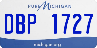 MI license plate DBP1727