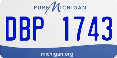 MI license plate DBP1743