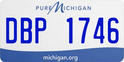 MI license plate DBP1746