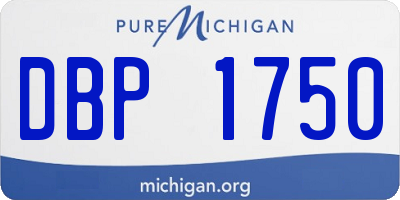 MI license plate DBP1750