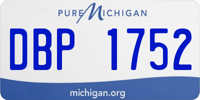 MI license plate DBP1752