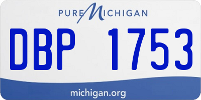 MI license plate DBP1753
