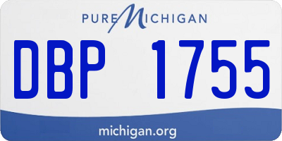 MI license plate DBP1755