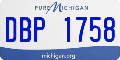 MI license plate DBP1758