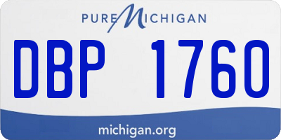 MI license plate DBP1760